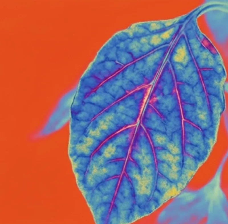 Лист в тепловизоре — перегрев без защиты